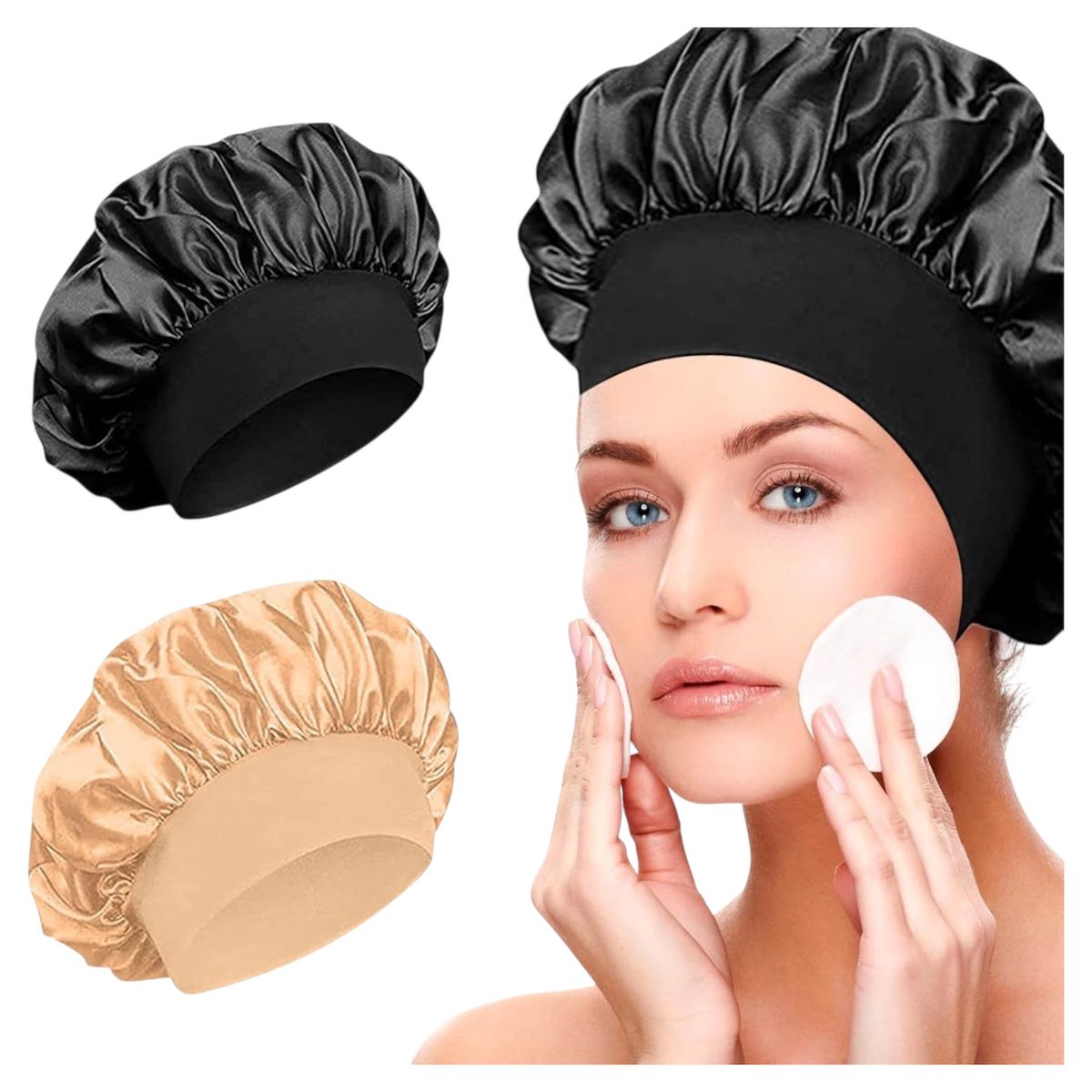 MULTIPLACE COLOMBIA - GORRO DE SATÍN PARA MAQUILLAJE Y DORMIR