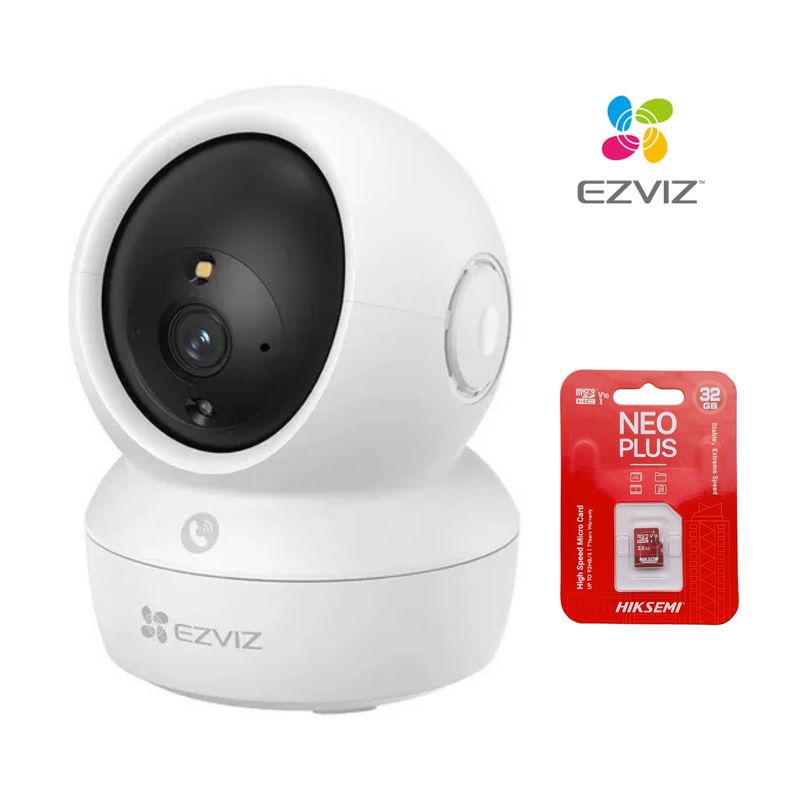 EZVIZ - CAMARA EZVIZ H6C 3MP2K INTERIOR ROBOTICA CON AUDIO + MEMORIA 32GB