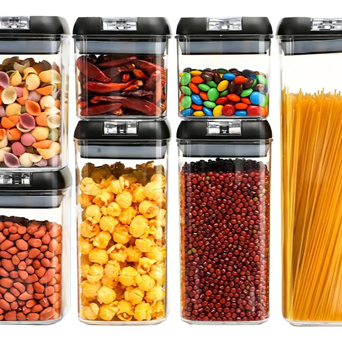 GENERICO - Organizador Frasco Hermetico Cocina Tupper Recipiente X7