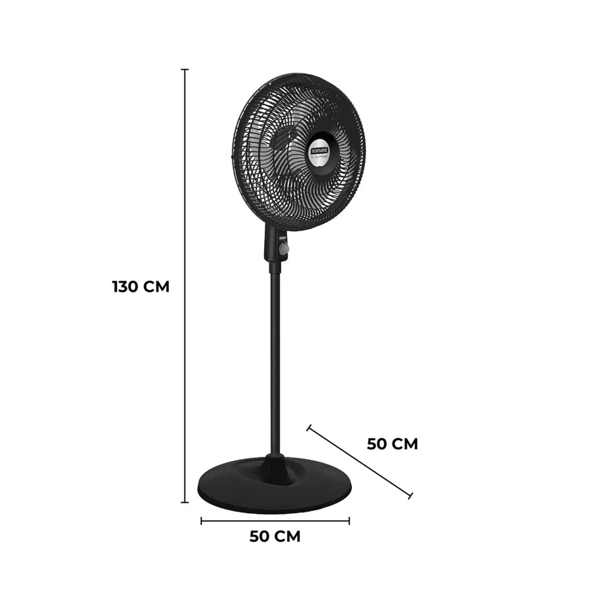 SAMURAI - Ventilador de Piso Samurai Turbo Power Negro