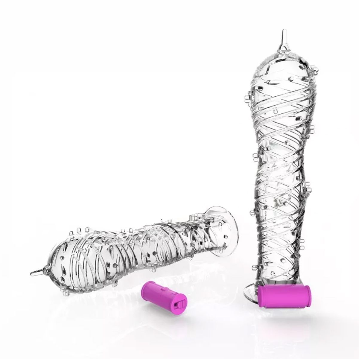 GENERICO - Funda Condón Tipo Preservativo Hombre Reutilizable con Vibración