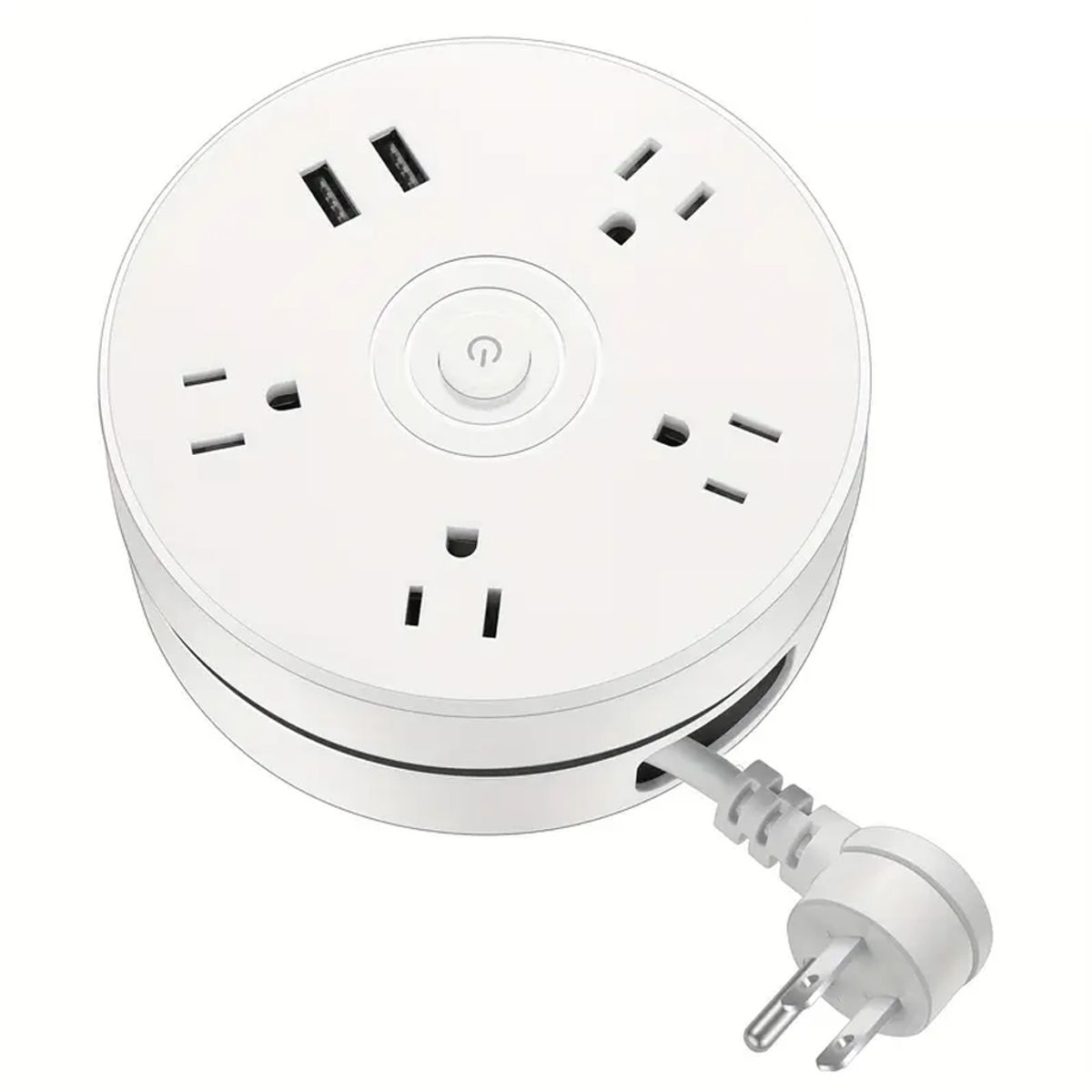 GENERICO - Extensión Eléctrica Multitoma 4+2 Puertos Usb Retractil