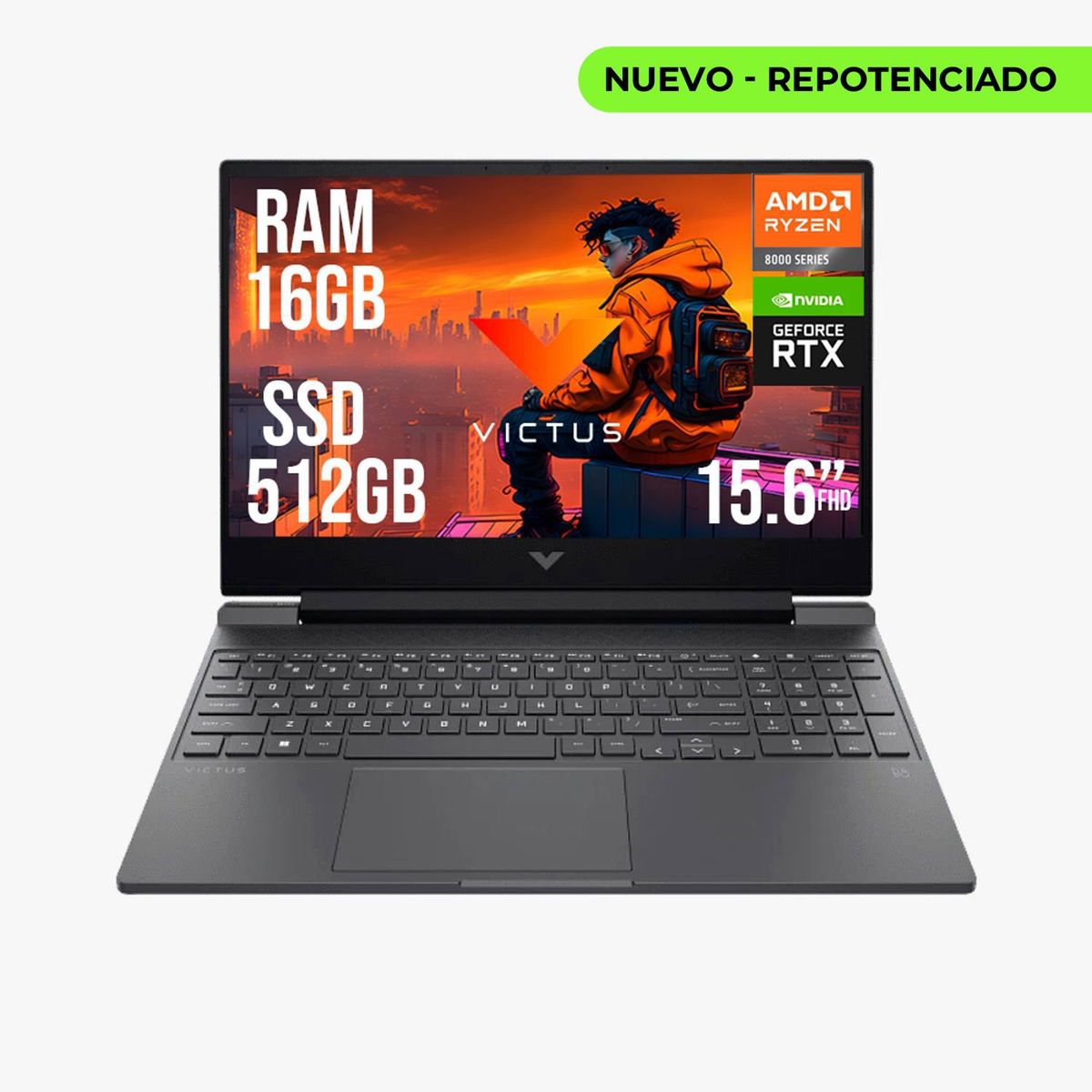 HP - HP VICTUS AMD RYZEN 5 8645HS RTX 2050 4GB SSD 512GB RAM 16GB 15.6 FHD 144Hz