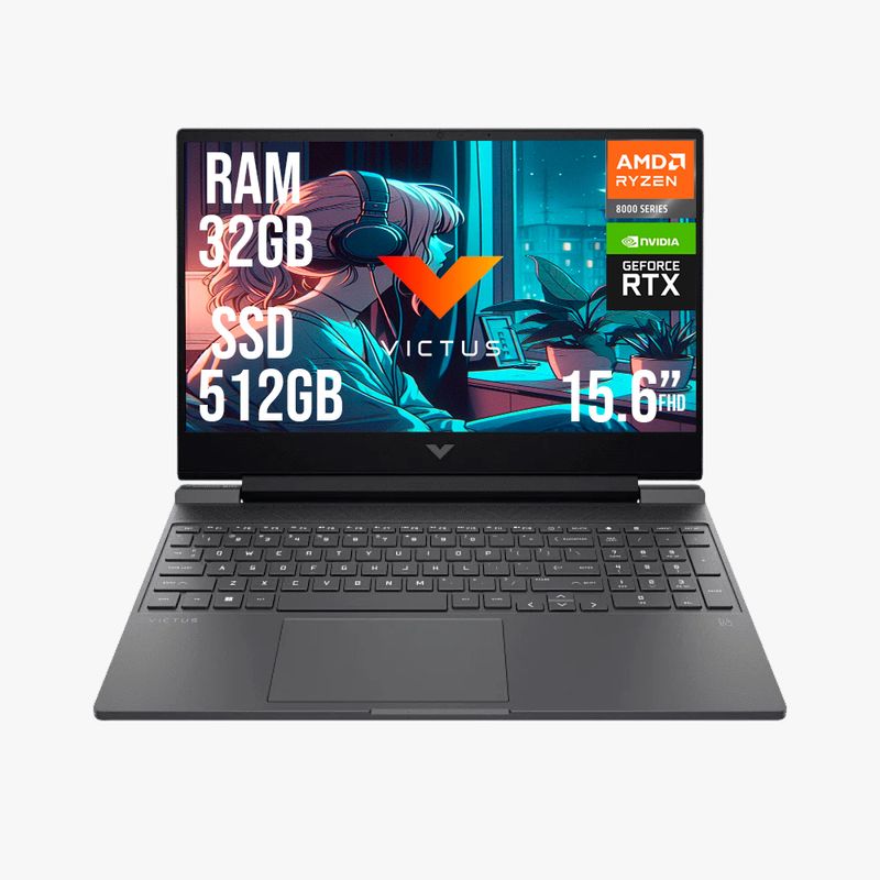 HP - HP VICTUS AMD RYZEN 5 8645HS RTX 2050 4GB SSD5 12GB RAM 32GB 15.6 FHD 144Hz