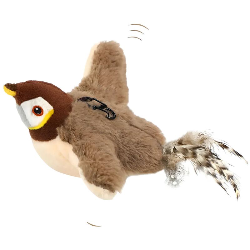 GENERICO - Juguete de Peluche Electrico para gatos Recargable pajaro