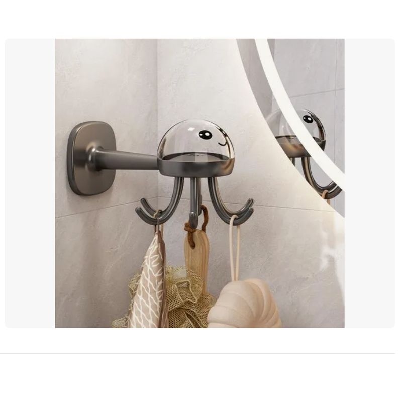 GENERICO - Gancho Organizador Pared Pulpo Giro 360° Multiusos