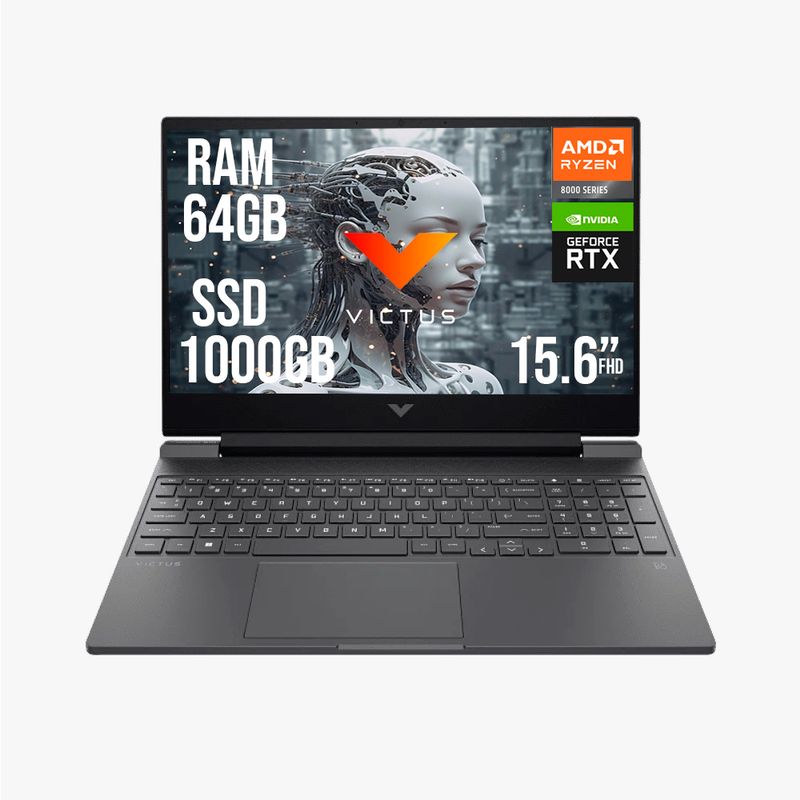 HP - HP VICTUS AMD RYZEN 5 8645HS RTX 2050 4GB SSD 1TB RAM 64GB 15.6 FHD 144Hz