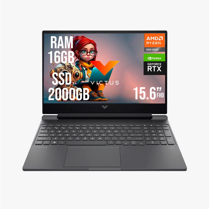 HP - HP VICTUS AMD RYZEN 5 8645HS RTX 2050 4GB SSD 2TB RAM 16GB 15.6 FHD 144Hz