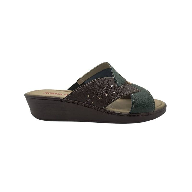 CALZADO ROMULO - Romulo Sandalia Dama 5958 Verde x Mostaza x Cafe