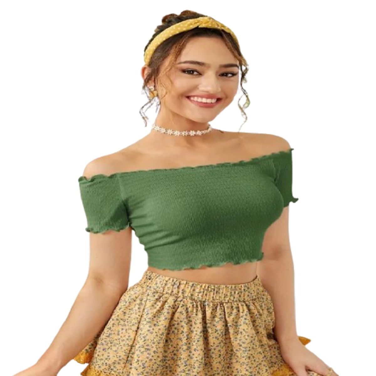 100 - Blusa Bandeja Color Verde