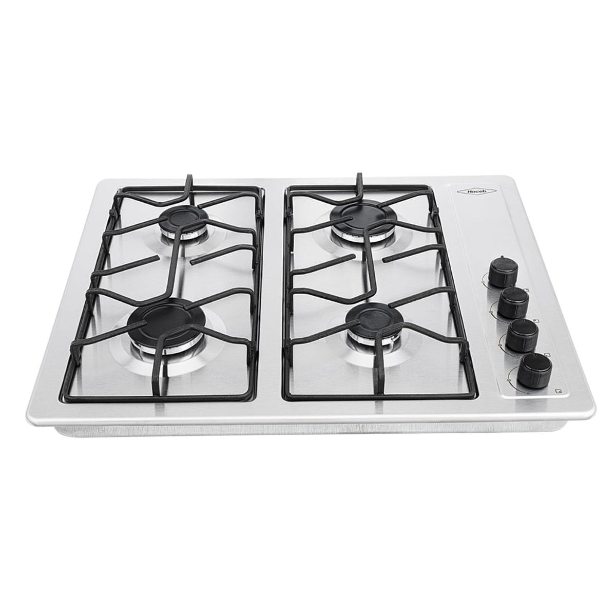 HACEB - Estufa de empotrar inox 66X54 cm platina a gas natural Haceb