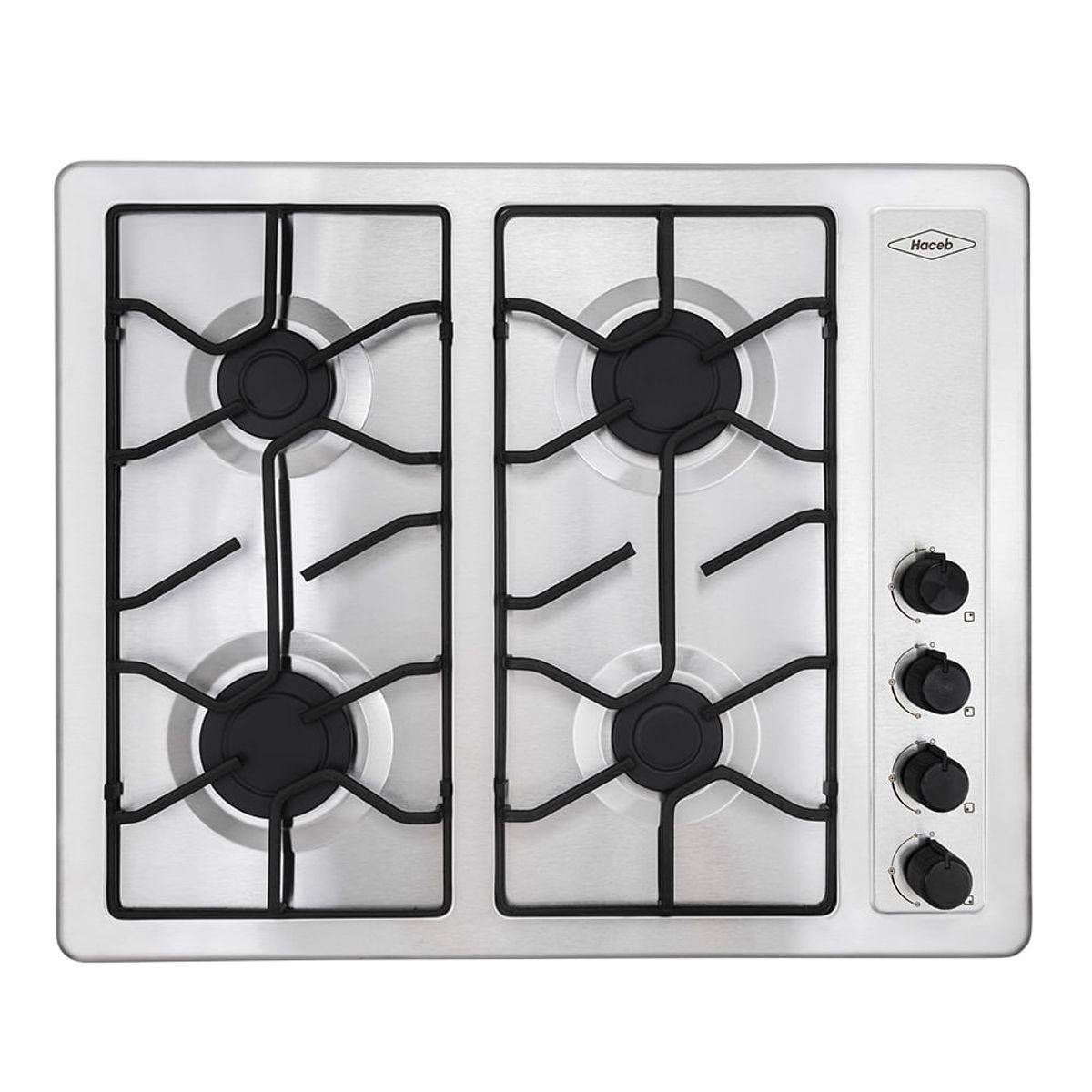 HACEB - Estufa de empotrar inox 66X54 cm platina a gas natural Haceb