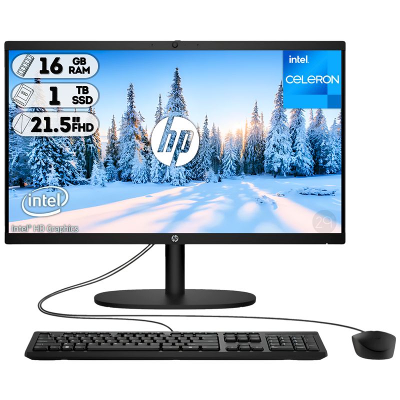 HP - TODO EN UNO INTEL DUAL CORE SSD 1TB RAM 16GB LED 22 FULL HD
