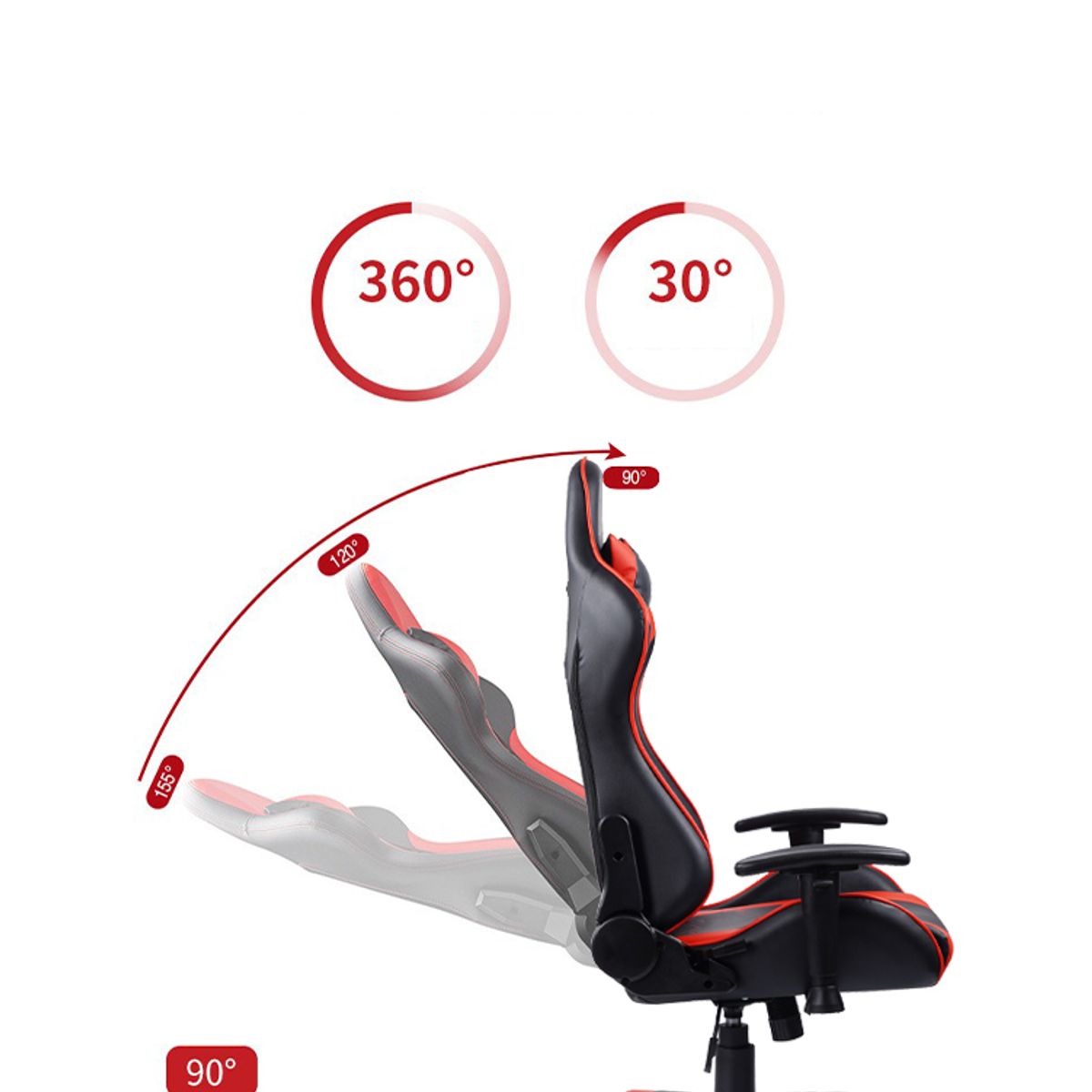 GENERICO - Silla Gamer Profesional Valorant Roja en Cuero PU