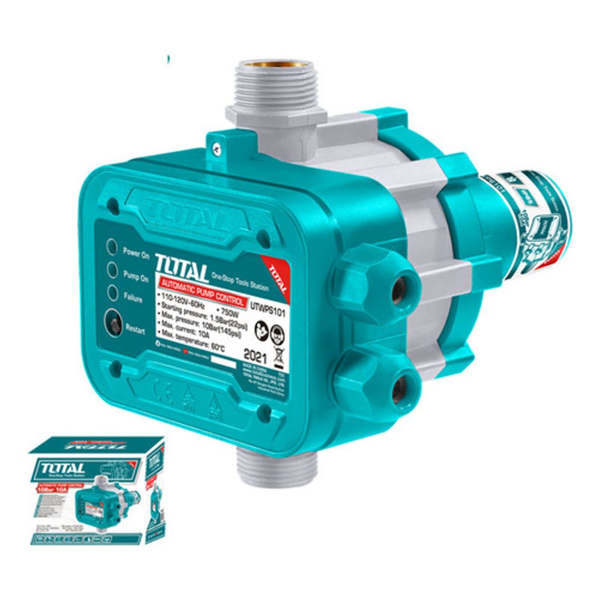 TOTAL - Bomba Presurizadora 1  110-120v 15bar 22psi 1 Hp Total