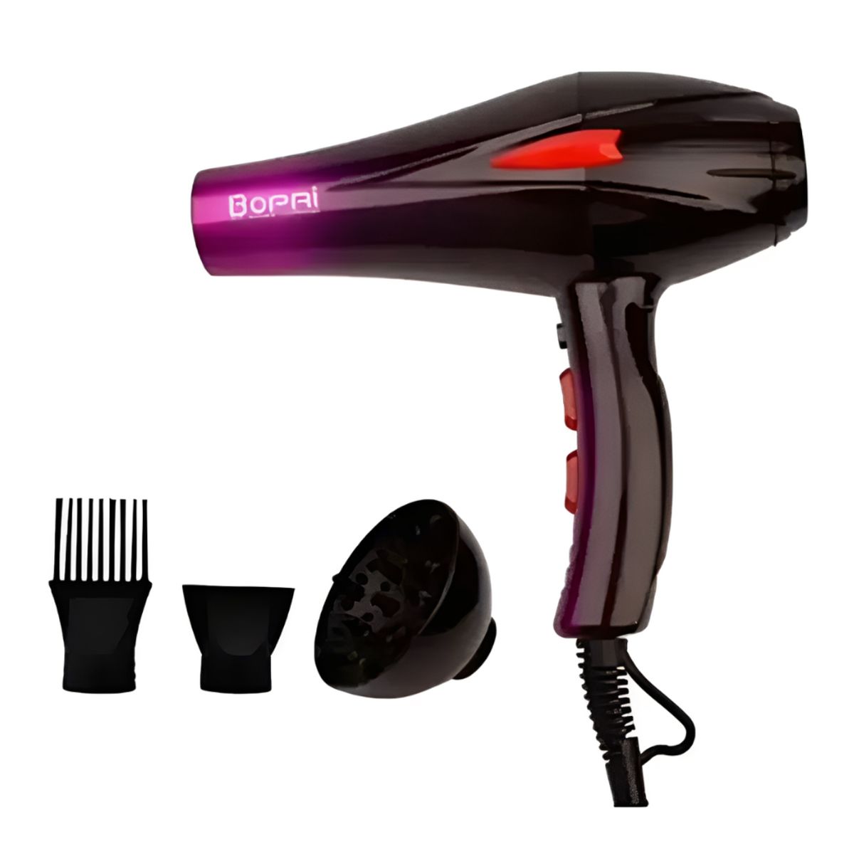 GENERICO - Secador De Pelo Bopai 4000w Bp5500 Más Difusores Color Negro