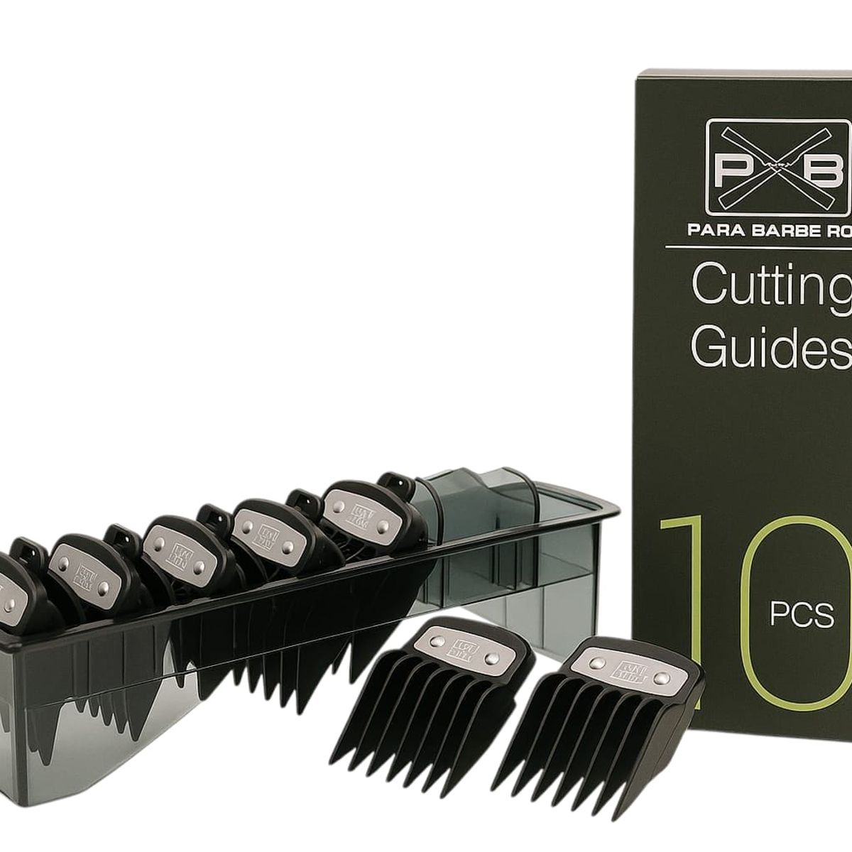 GENERICO - Juego de 10 Guías de Corte para Barbería Premium PXB +  Organizador