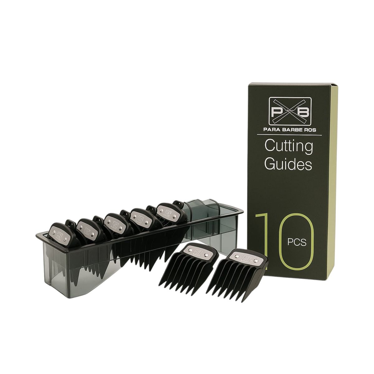 GENERICO - Juego de 10 Guías de Corte para Barbería Premium PXB +  Organizador