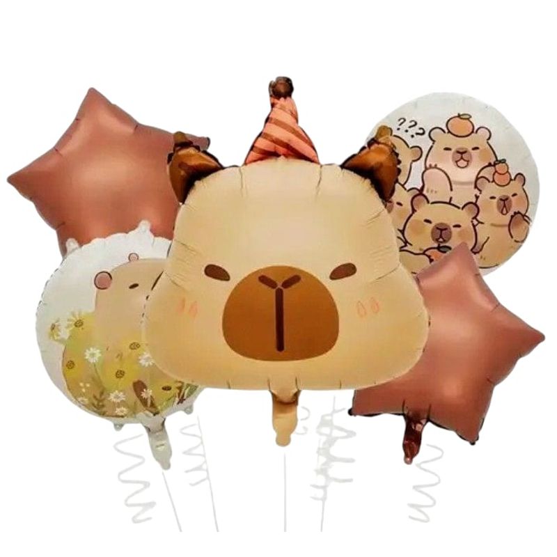 GENERICO - Bouquet X5 Globos Metálizados CapiBara