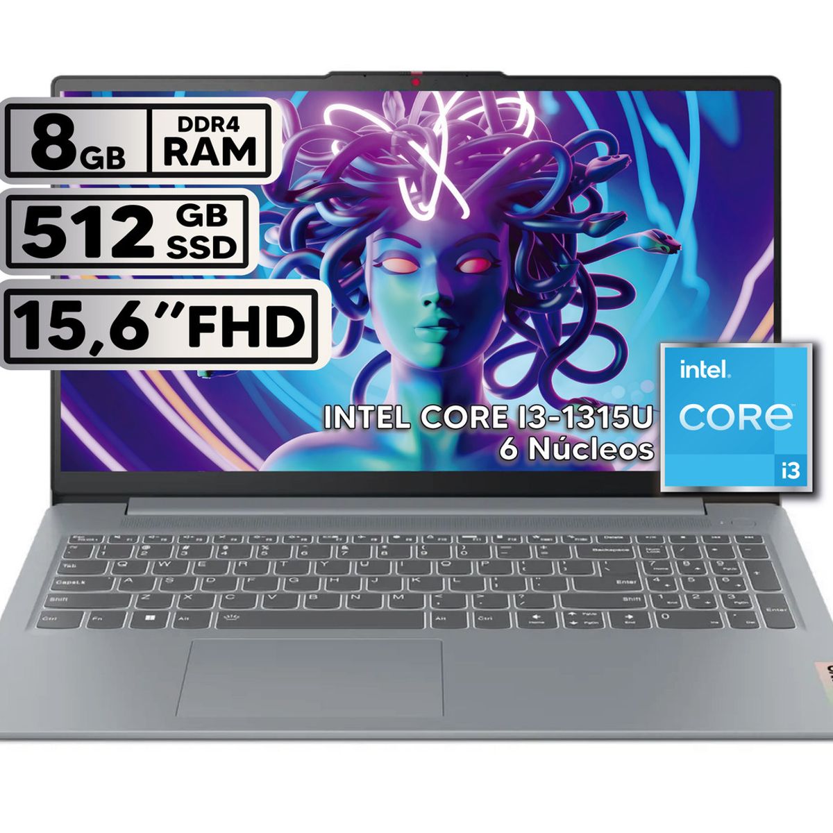 LENOVO - PORTÁTIL LENOVO IDEAPAD SLIM 3 15IRU8 INTEL CORE I3-1315U 8GB RAM 512GB SSD 15.6" FHD