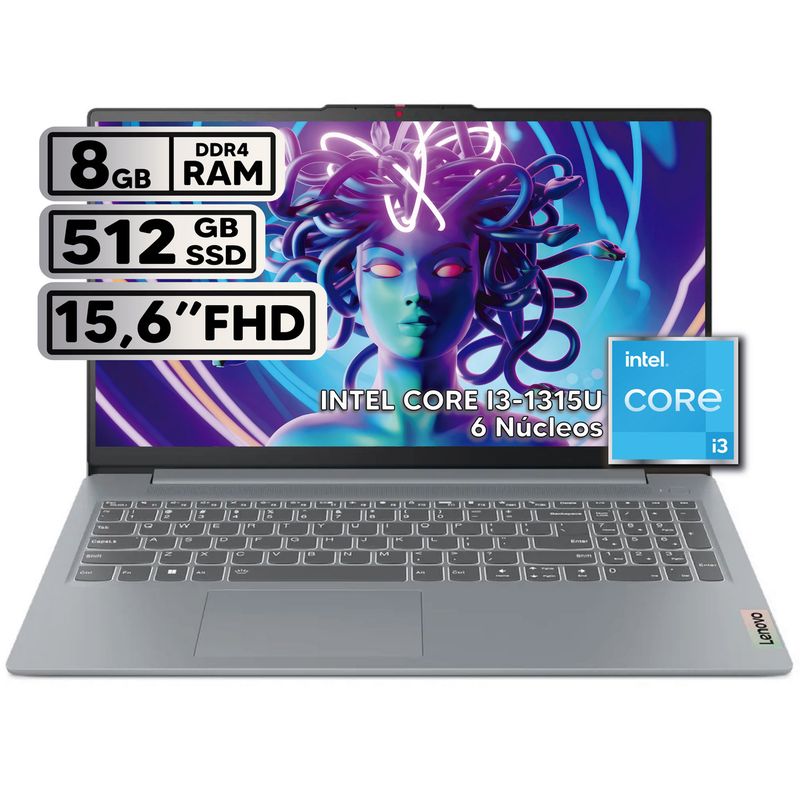 LENOVO - PORTÁTIL LENOVO IDEAPAD SLIM 3 15IRU8 INTEL CORE I3-1315U 8GB RAM 512GB SSD 15.6" FHD