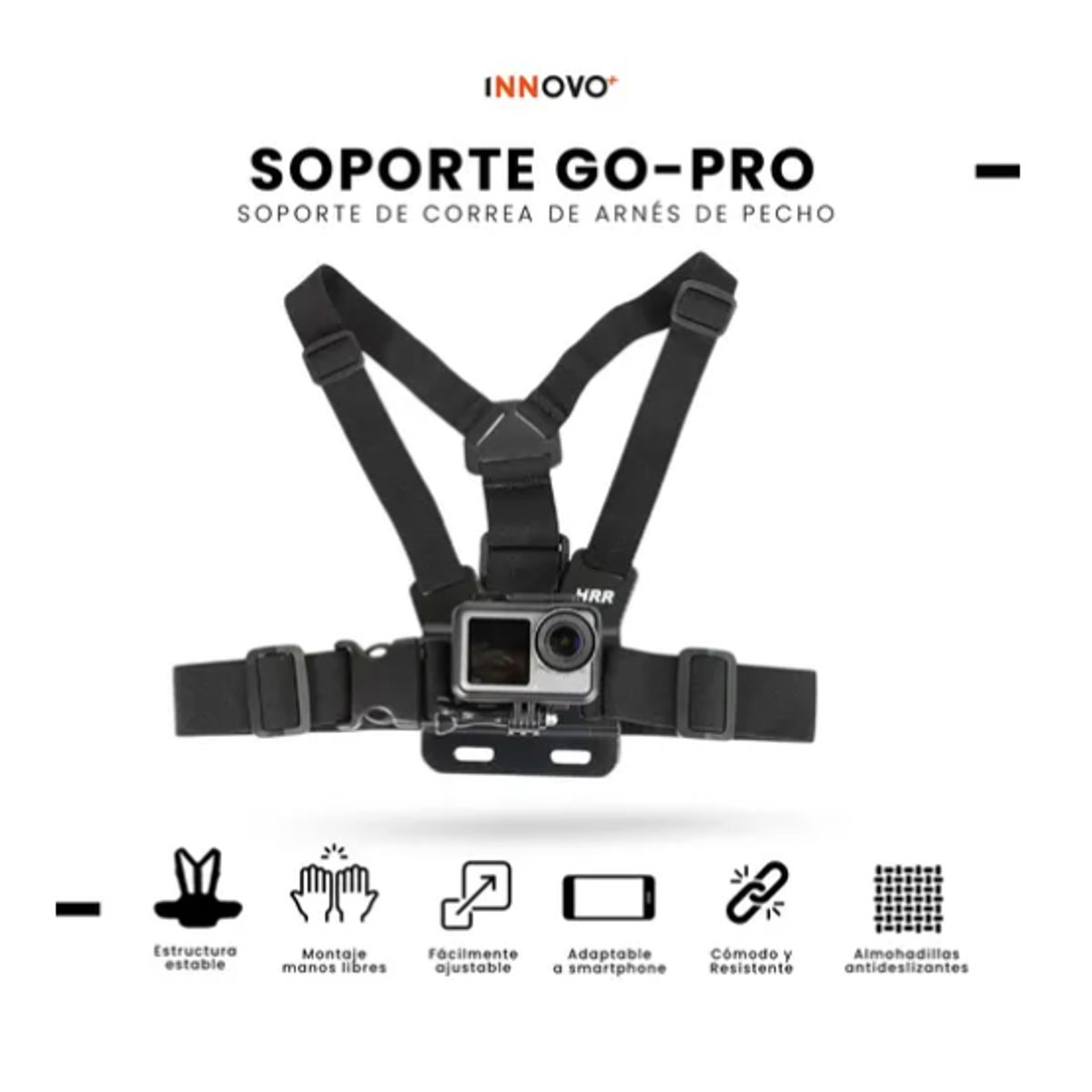 INNOVA - Arnés Soporte Pecho Para Gopro Celular Universal Ajustable
