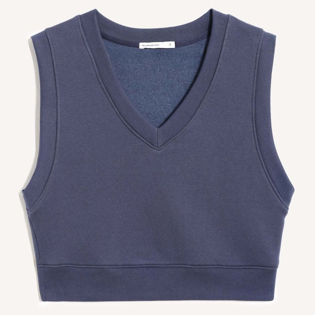 SEVEN SEVEN - Camiseta Para Mujer Manga Sisa Cuello V Color Azul Marca Seven Seven #28096410