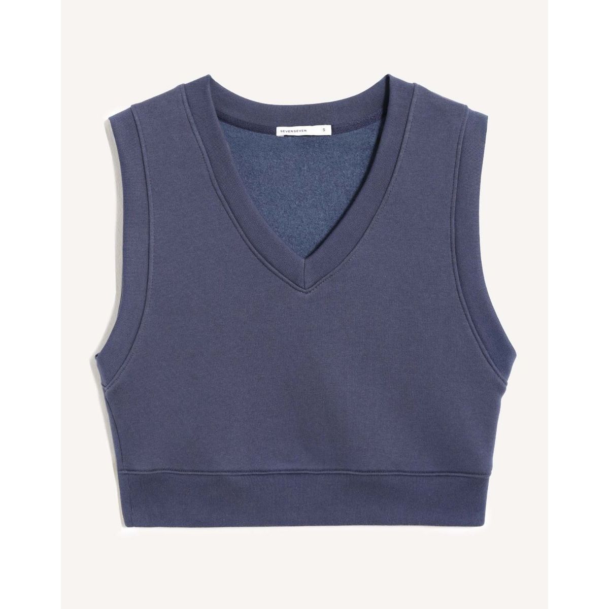 SEVEN SEVEN - Camiseta Para Mujer Manga Sisa Cuello V Color Azul Marca Seven Seven #28096410