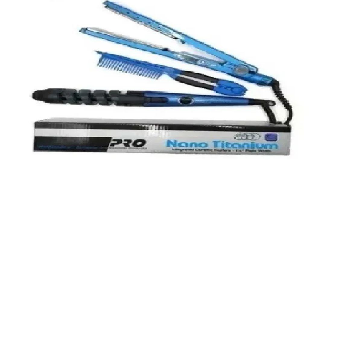 SKY - Combo Plancha De Cabello Nano Titanium + Rizador + Peine