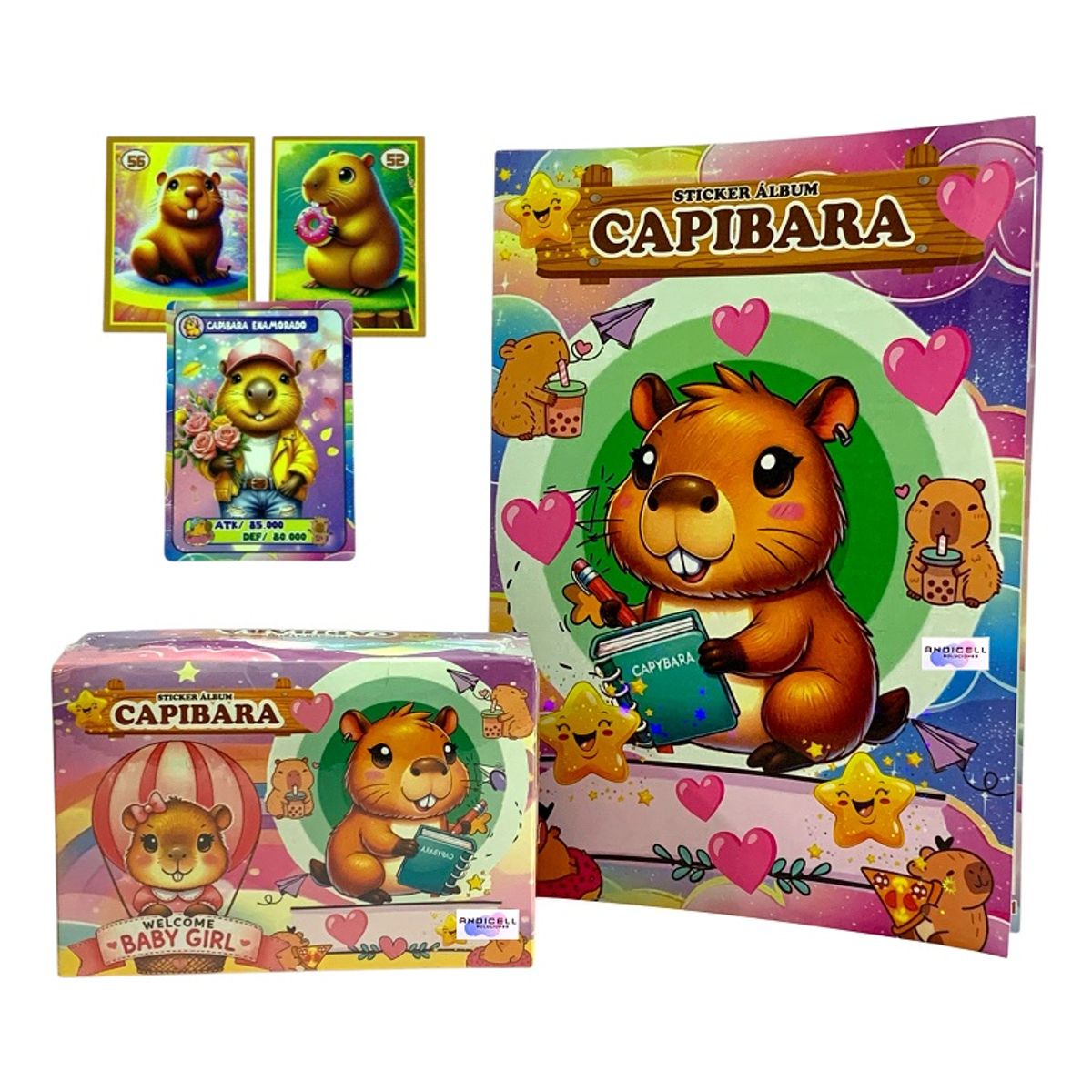GENERICO - Álbum Ilustrado Capibara + Láminas con Cartas Coleccionables