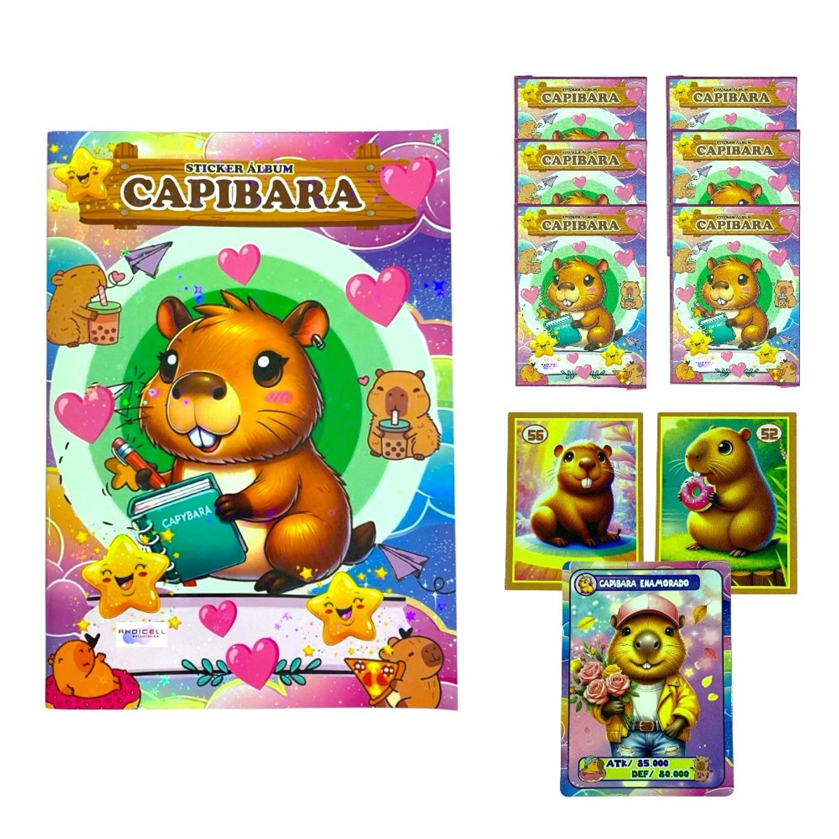 GENERICO - Álbum Ilustrado Capibara + Láminas con Cartas Coleccionables