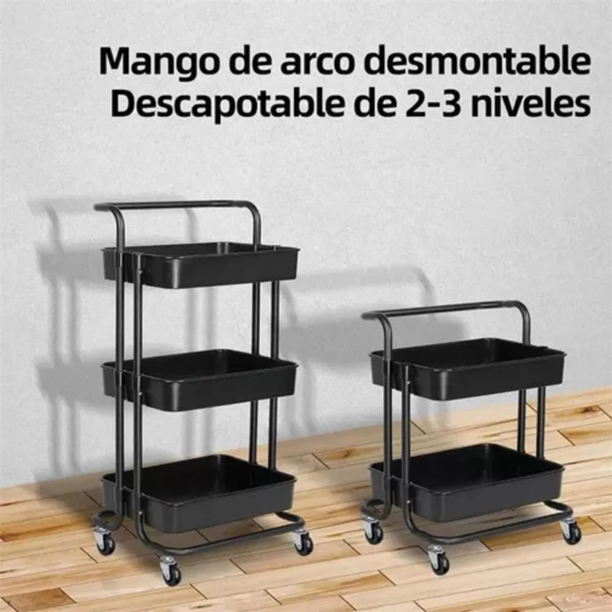 CLEAR - Carrito Organizador Multiusos 3 Niveles