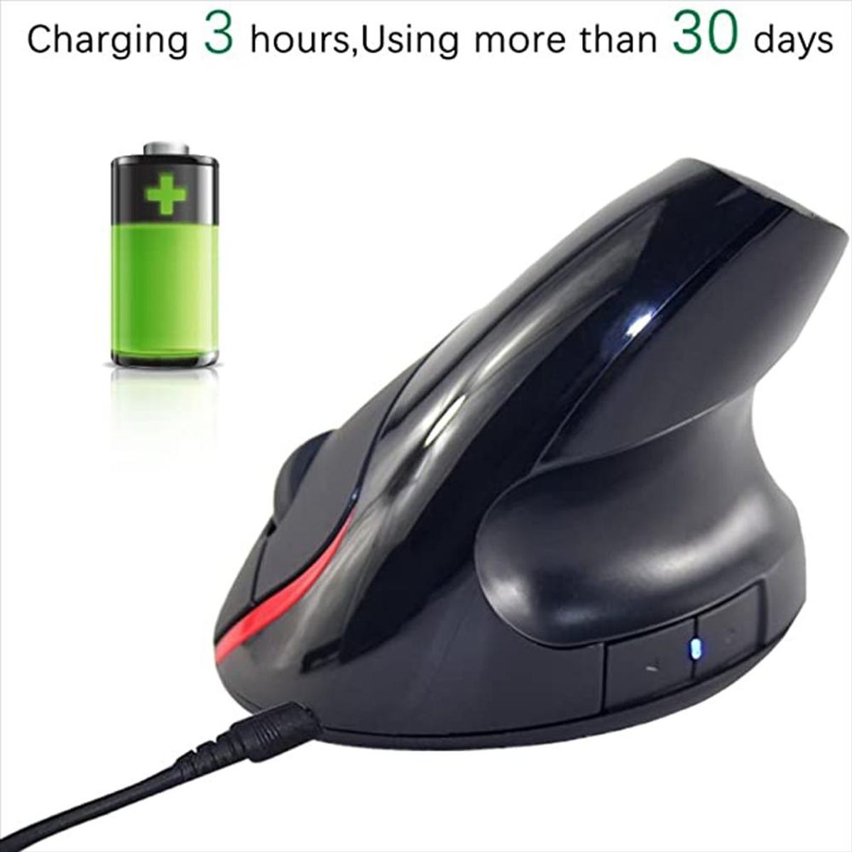 CLEAR - Mouse Ergonómico Vertical recargable