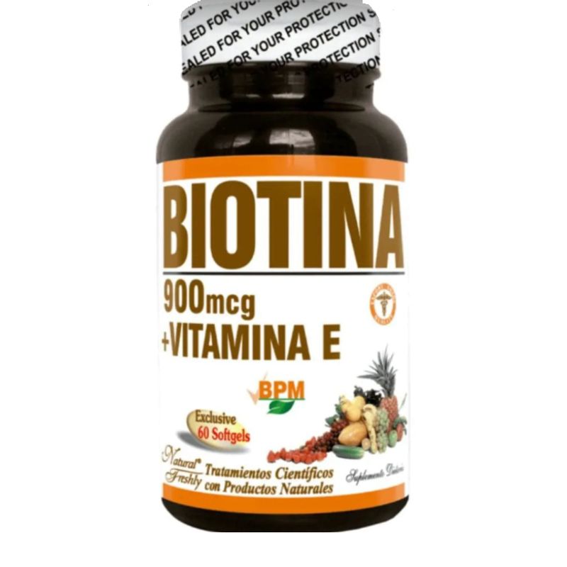 NATURAL FRESHLY - BIOTINA 900MCG + VITAMINA E - NATURAL FRESHLY