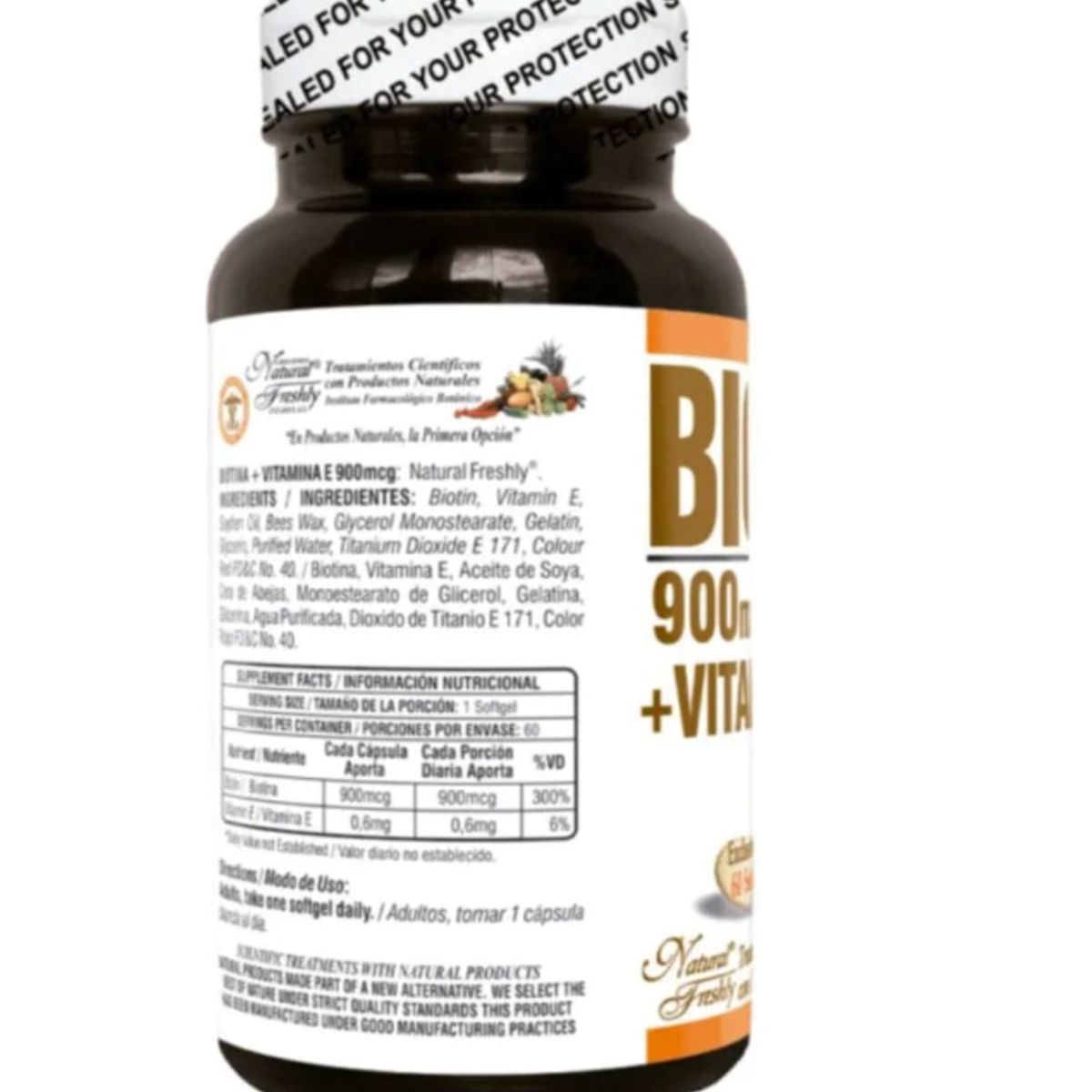 NATURAL FRESHLY - ALIMENTO CON COLAGENO + VITAMINAS BIOTINA 900MCG- NATURAL FRESHLY