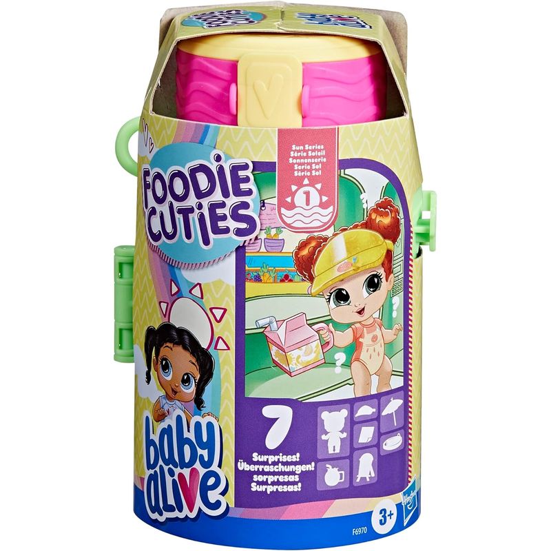 BABY ALIVE - Muñeca Baby Alive Foodie Cuties botella Sun Series 1