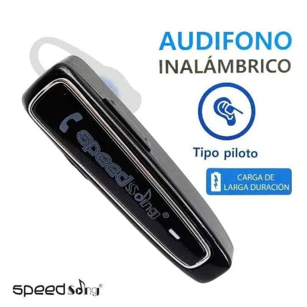 GENERICO - Auricular Inalámbrico Speed Song  SG-4006 (Tipo Piloto)