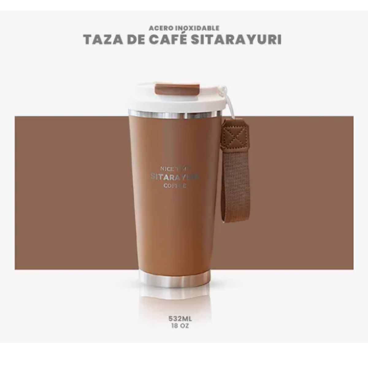 INNOVA - Termo Vaso Acero Inoxidable 532 Ml Frío Calor Coffee Café