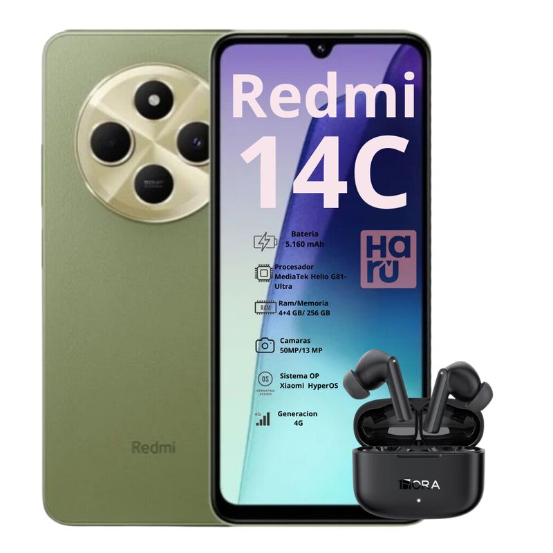 XIAOMI - Celular Xiaomi Redmi 14C 256GB4GB RAM - Verde
