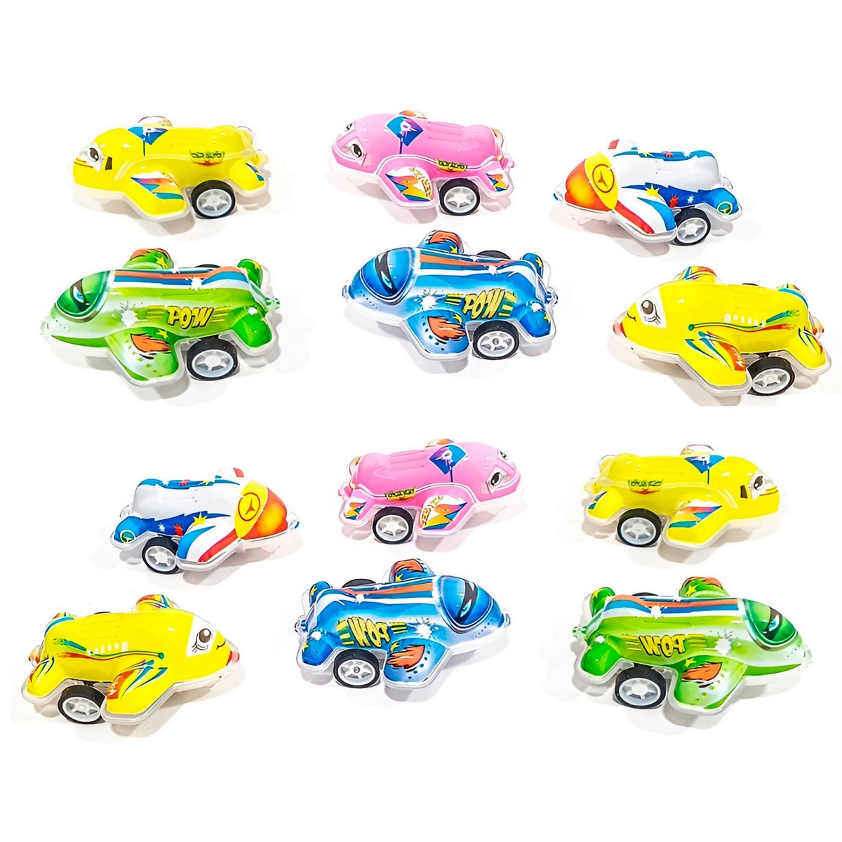 DAYOSHOP - Carros Y Aviones De Impulso Colección Juguete X 12 Pcs