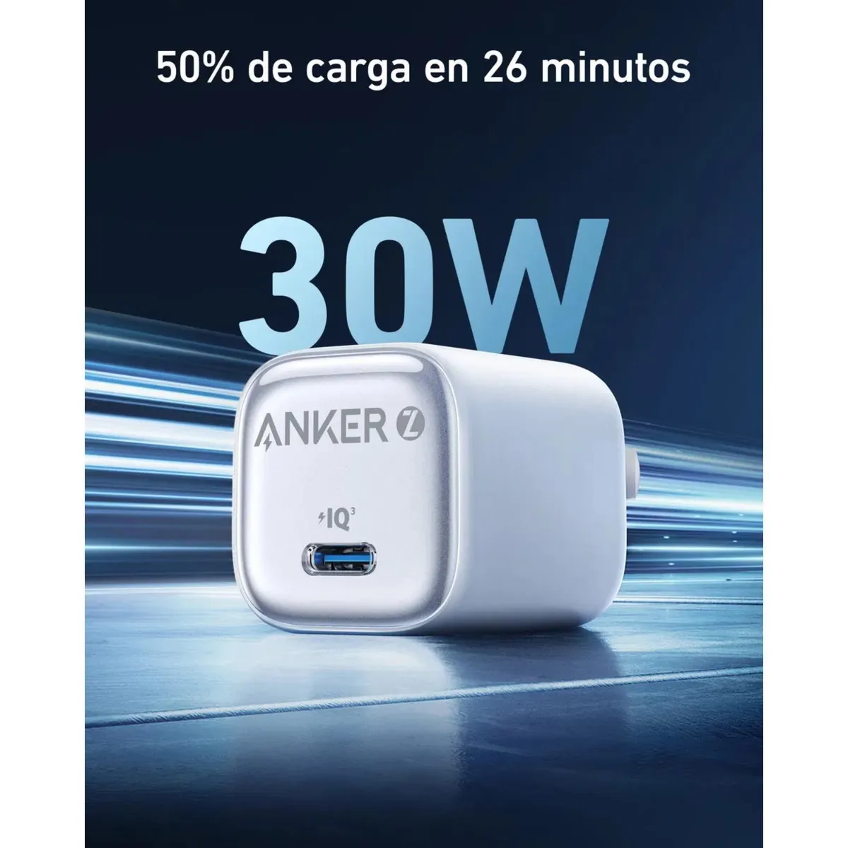ANKER - Cargador Anker Nano 30W Puerto USB-C Blanco