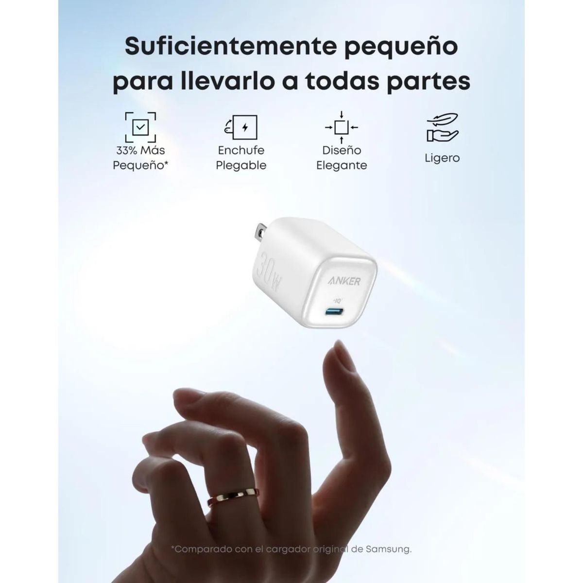 ANKER - Cargador Anker Nano 30W Puerto USB-C Negro