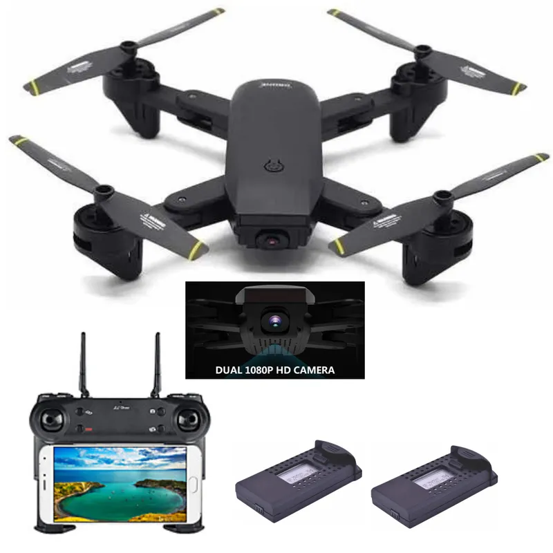 GENERICO - Drone Plegable FPV Con Cámara Wifi 1080p Full HD DM107S