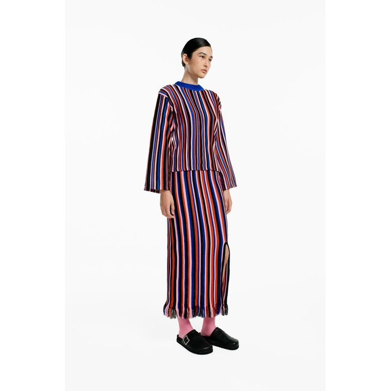 MAGLIONE - Falda Soga Flecos Mujer