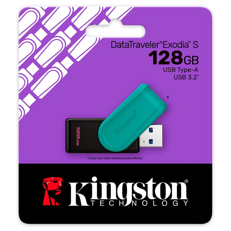 KINGSTON - Memoria USB 3.2 Kingston DataTraveler Exodia S 128GB (USB-A)