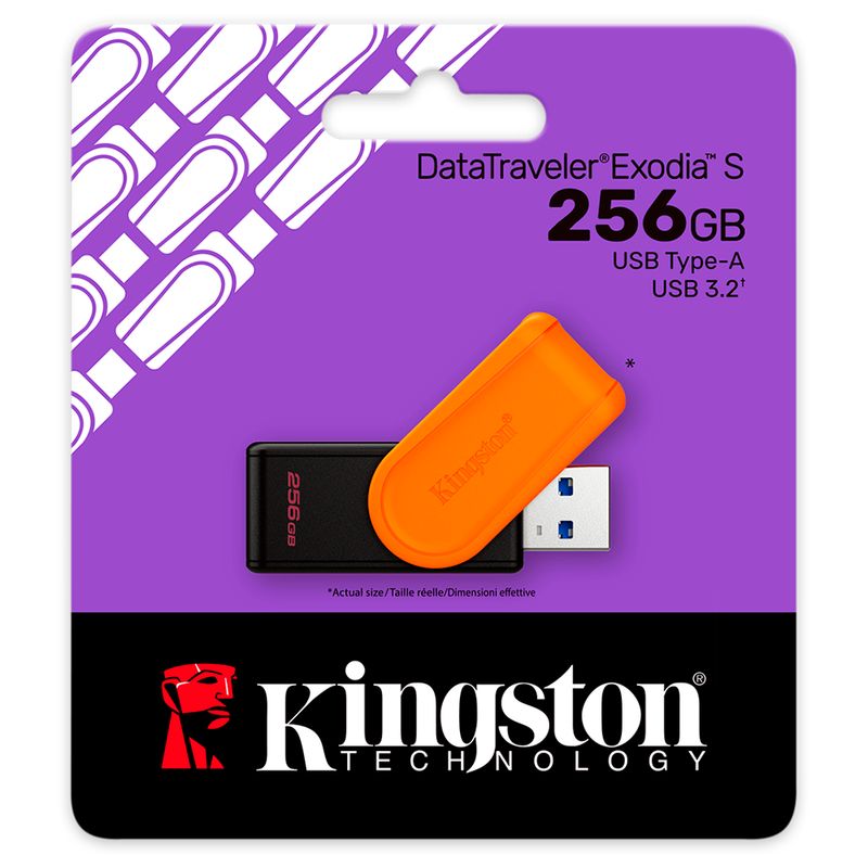 KINGSTON - Memoria USB 3.2 Kingston DataTraveler Exodia S 256GB (USB-A)