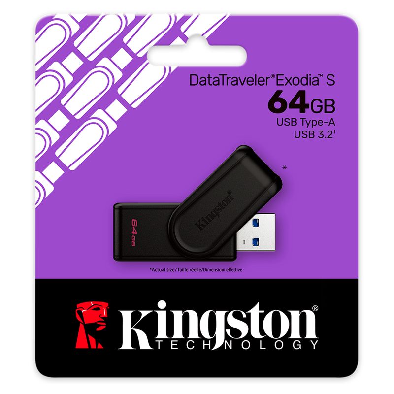 KINGSTON - Memoria USB 3.2 Kingston DataTraveler Exodia S 64GB (USB-A)