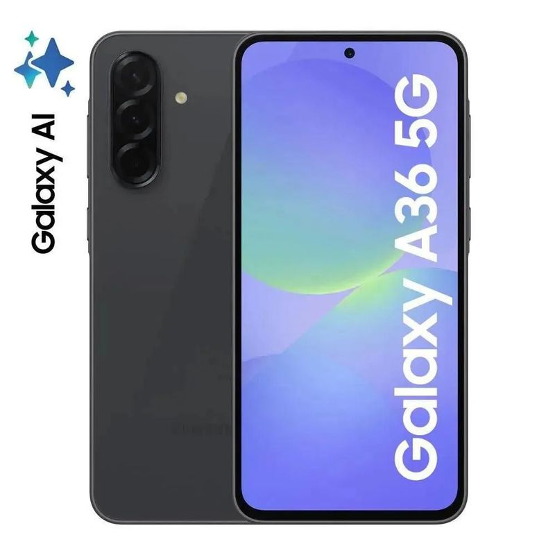 SAMSUNG - Celular Samsung A36 5G 256GB-8GB RAM-Cámara 50 MP-Frontal 12MP-6.7"  Negro