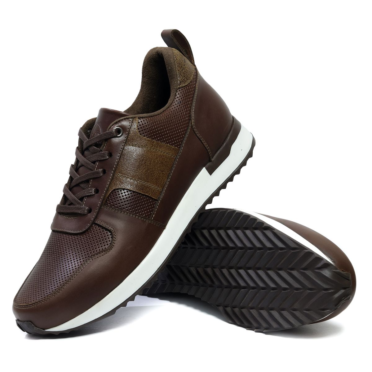 VILLABONR - Tenis en Cuero para Hombre VillabonR VW-3031 Café