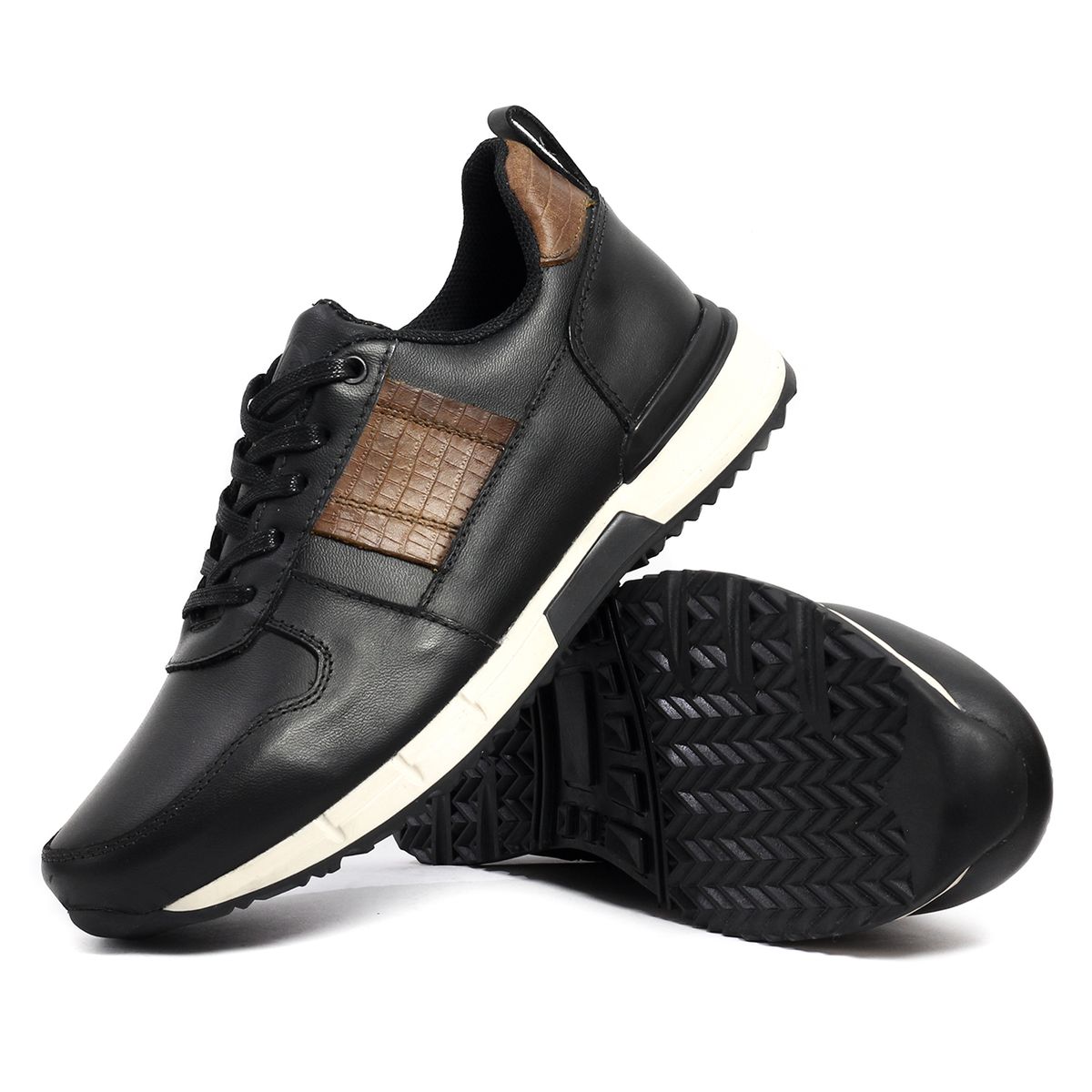 VILLABONR - Tenis en Cuero para Hombre VillabonR VL-3036 Negro